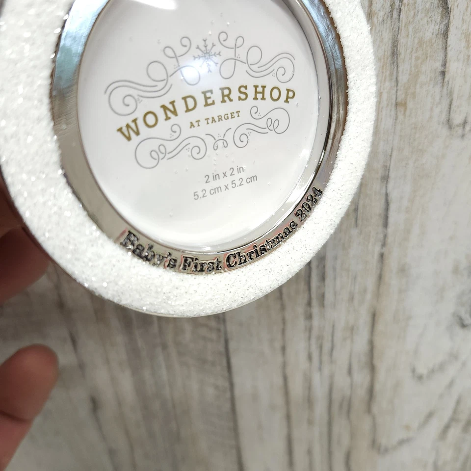 2024 Wondershop Target Metall Christbaumschmuck Babys erster Weihnachtsrahmen - Bild 3 von 4