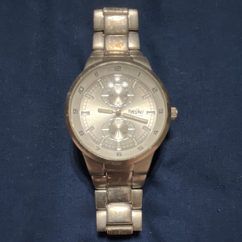 Weide Quartz Analog Silver Tone Stainless Steel Bracelet Watch Arabic 40-43.9mm