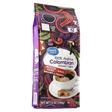 Great Value Arabica Colombian Medium-Dark Roast , 12 oz FREE FAST SHIPPING