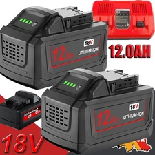 For Milwaukee For M18 12.0Ah Extended 48-11-1880 18V Lithium Battery /Charger