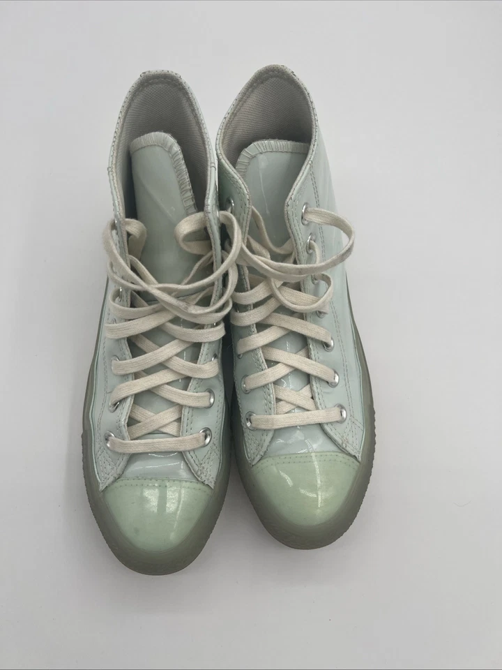 Женские голубые туфли Converse Chuck Taylor All Star High 7,5 лакированная кожа - Изображение 4 из 4