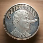 1 Oz Silver Bill Clinton Clinocchio Satire Rare Proof Round   Rare Hard To Find