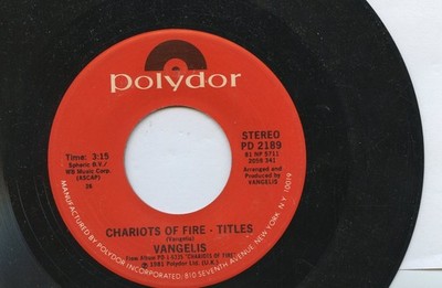 VANGELIS chariots of fire . eric's theme. **SHIPPING DISCOUNT . 45 Vinyl  NM
