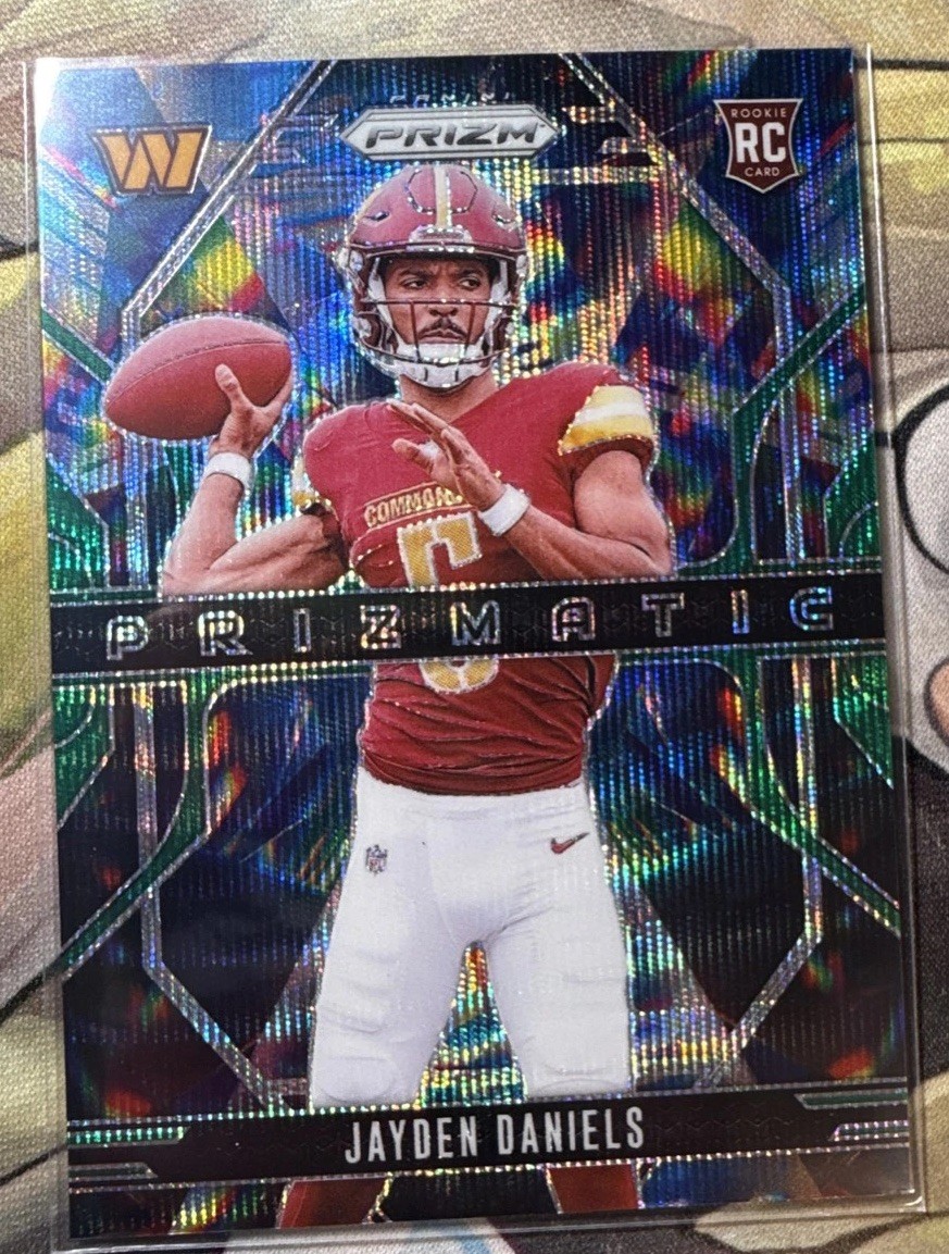 2024 Panini Prizm - Prizmatic Jayden Daniels #3 Green Wave Prizm (RC)