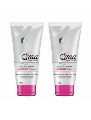 Qraa Advanced Lacto Dark Sensitive Underarm Whitening Cream 50g 2er Pack