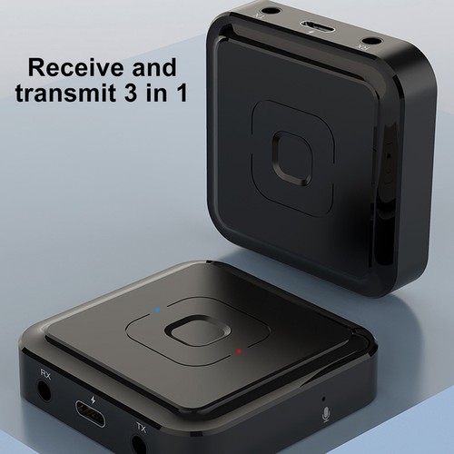 BT 5.0 Transmitter Receiver Hands Free Calls Noise Reduction Wireless Sound A CB - Afbeelding 14 van 24