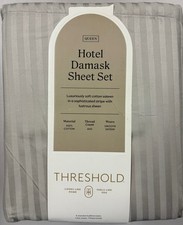 Threshold Queen Hotel Damask Sheet Set, New