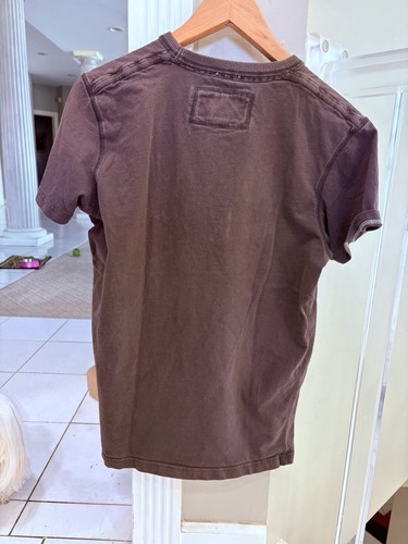 Abercrombie & Fitch Vintage Logo Men’s Tee Brown M Muscle Embroidered T Shirt - Picture 2 of 6