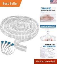 2 1/2" x 10' PVC Dust Collection Hose,2.5 Inch Dust Collection Hose  Clear ...