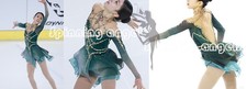 Figure Skating Dress Women's / Girls' Ice Skating Dress green dyeing