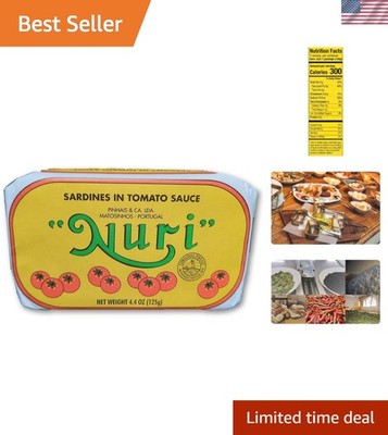 Limited Edition Handcrafted Sardines in Tomato Sauce - 2 Cans of 4.4 oz