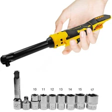 3/8'' Cordless Electric Ratchet Wrench Kit 88Nm Extended Head For Dewalt Battery