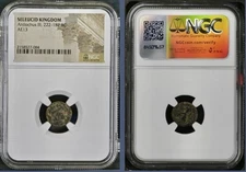 Ancient Greek 222-187BC Seleucid Kingdom NGC Certified Coin Antiochus III Apollo
