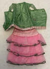 Vintage Barbie Top Scene Stealers #1845 Green Metal Lame Top & Pink Skirt 1968