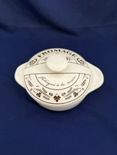 Ceramic Cheese Keeper Casserole Dish with Lid and Handles 5.5” Fromage Italy