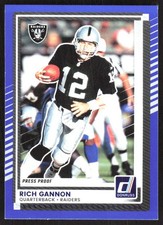 6561K 2025 Donruss #201 Rich Gannon Press Proofs Blue