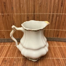 O.P. Co China Syracuse NY Floral Transfer Creamer 3.5” Tall Grandmas House 