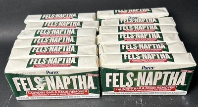 Purex -12 Fels-Naptha Laundry Soap Bars 5oz Stain Remover