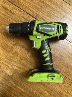 GreenWorks CD24B00 Compact Drill Driver 24V  TOOL ONLY Used.