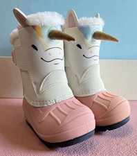 Cat  Jack Winter Snow Boots Toddler Girls Size 8 Unicorn Pink Thermolite NEW
