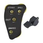 Baseball Umpire Clicker with Whistle Easy to Read Score Counter 4 Dial Umpire