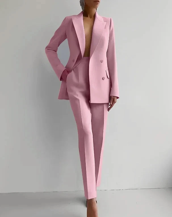 Women✨ Blazer Suit Set Ladies Long Sleeve Formal Work Jacket Pants Suit Set-UK. - Image 2 of 4
