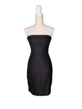 KORS Michael Kors black strapless dress size 2 XS made in Italy wool silk 0