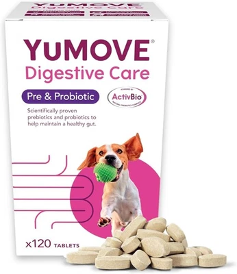 YuMOVE Digestive Care, Dog Pre and Probiotics Supplement - 120 Tablets
