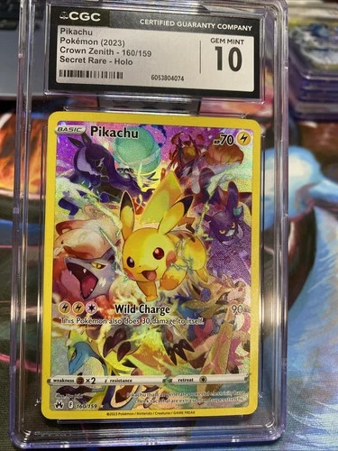 Pikachu Secret Rare 160/159 Crown Zenith Cgc 10