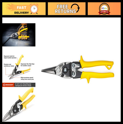 9.75'' MetalMaster Compound Action Snips - Straight, Left & Right Cut, Heavy Duty