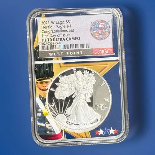 2021 W NGC PF70 Ultra Cameo T-1 Congratulations Set-First Day Of Issue