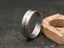 Minimalist Titanium Ring: Brushed Finish Wedding Band