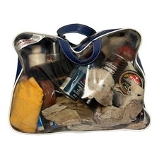 Vintage Shoe Shine Kit with Brushes and Polish etc -READ-