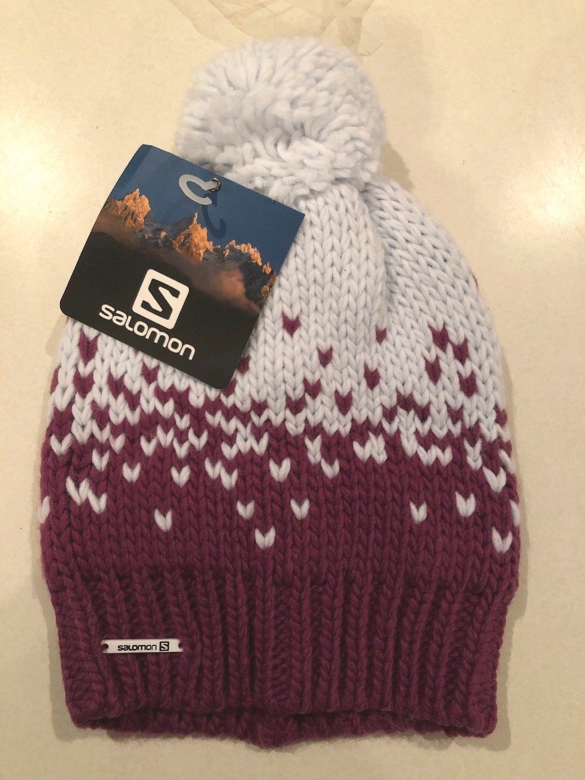 "Beanie Salomon ""beanie perla"" da donna taglia unica bianco viola aster" nuovo con etichette
