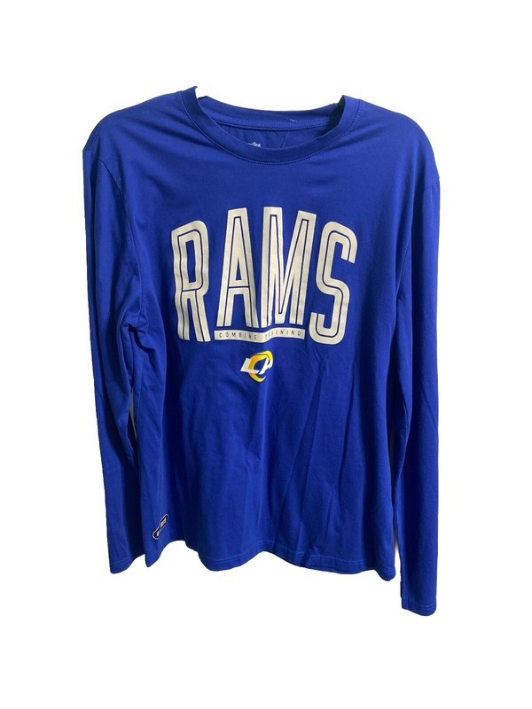 San Diego Rams Combine Training New Era Long Sleeve Blue T-shirt Mens Size Large