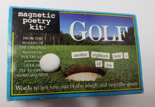 Vintage 2002 Magnetic Poetry Kit GOLF Lover 240 Word Play Magnets New in Box