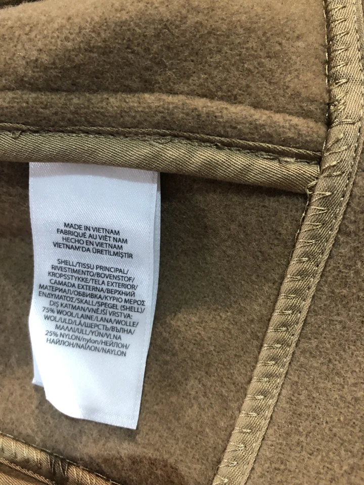 $575 Polo Ralph Lauren Camel Unisex SZ 7 Wool Hooded Melton Duffle Coat - Image 4 of 4