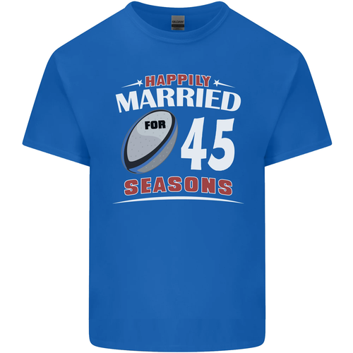 45 Year Wedding Anniversary 45th Rugby Mens Cotton T-Shirt Tee Top - Bild 98 von 110