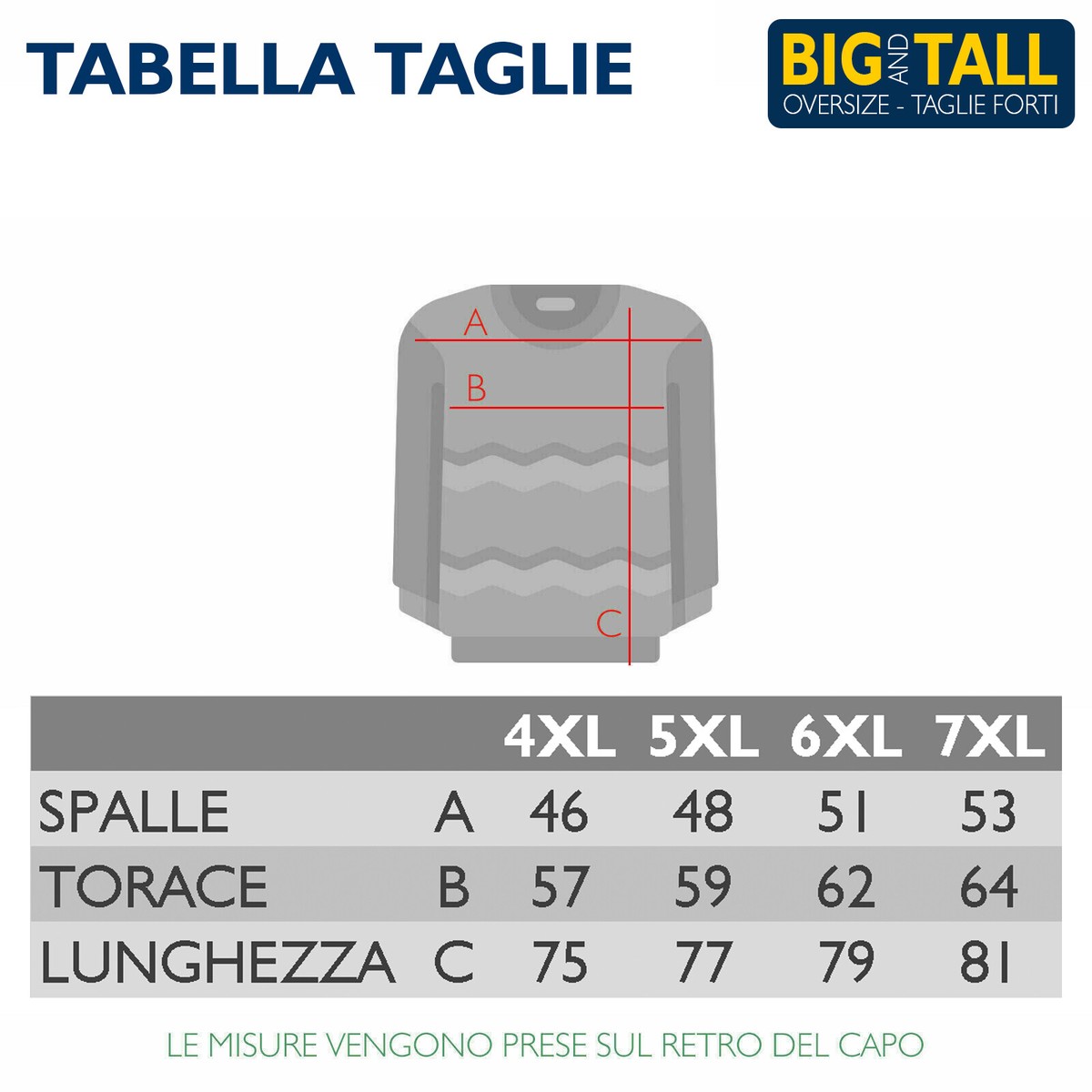 Maglione Uomo Invernale Taglie Forti Maglia dalla 3XL alla 7XL BIG