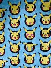 Pokemon Moody Pikachu Fabric Emoji New Design Big Piece 20 x44