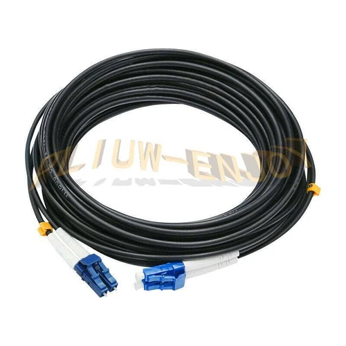 70M Black Armored Fiber Cable LC-LC UPC SM 9/125 Duplex Fiber Optic Patch Cord