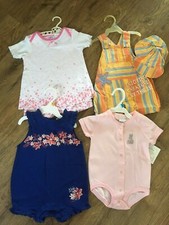 NWT Infant Baby Girls Size 6/9 Months Spring / Summer Outfits Lot of 4 Carter's