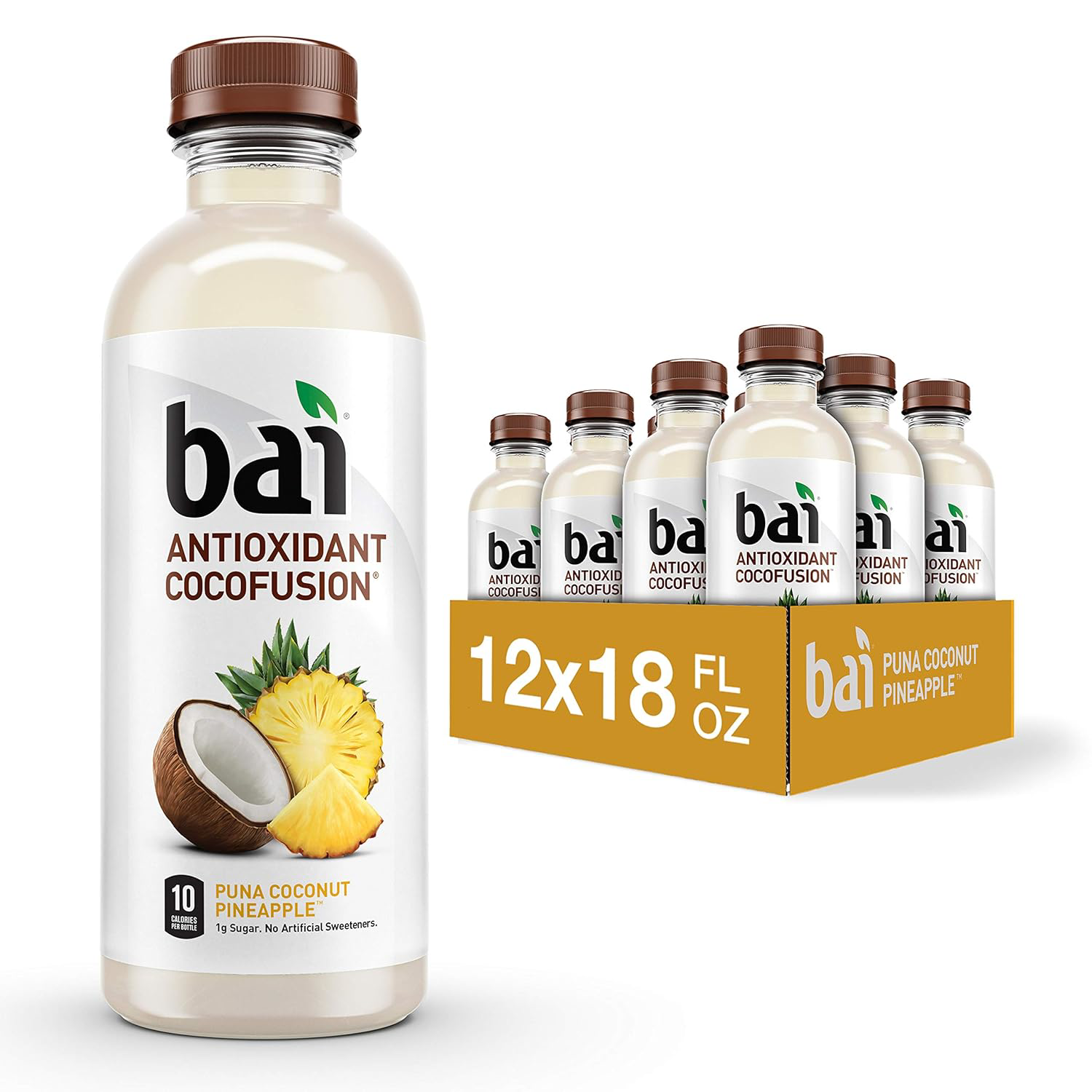 Bai Coconut Flavored Water, Puna Coconut Pineapple, Antioxidant Infused