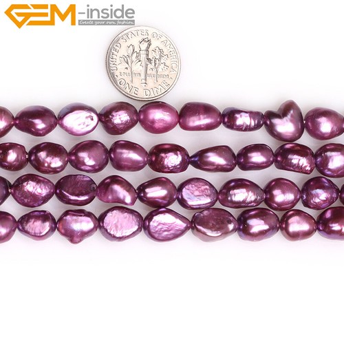 Freshwater Pearl Gemstone Rice Loose Beads For Jewelry Making 15" 5-6x6-8mm - Picture 56 of 196
