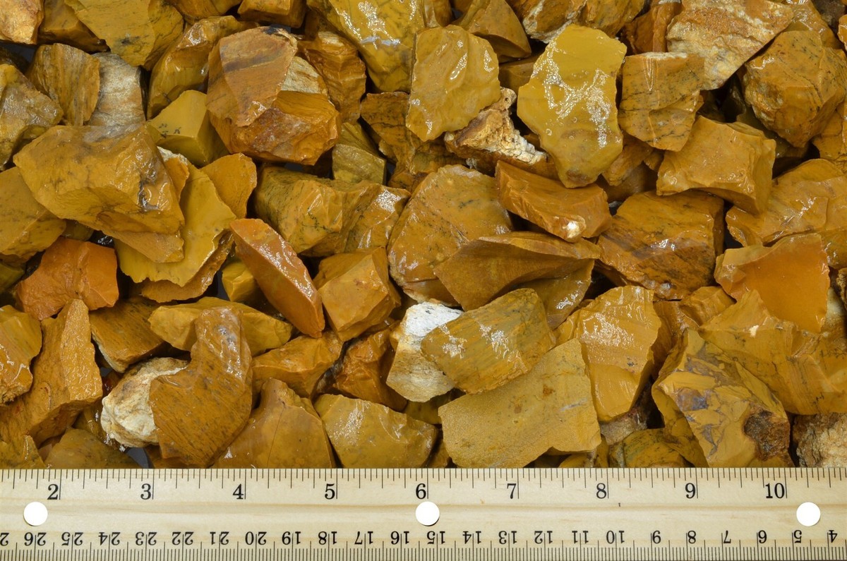 画材 Yellow jasper genuine 18 Pounds of Natural Yellow Jasper from Madagascar -Cabbing