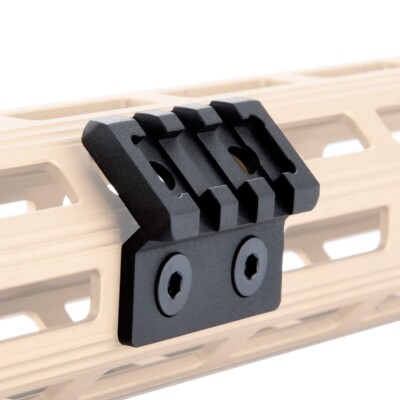 3 Slot Picatinny Rail 45 Degree Mount Fit M-Lok for Rifle Flashlight Laser Sight