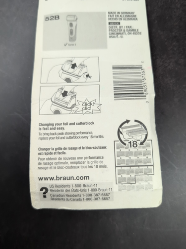 52B Series 5 Replacement Shaver Head Foil Cassette for Braun Electric Genuine - Bild 5 von 20