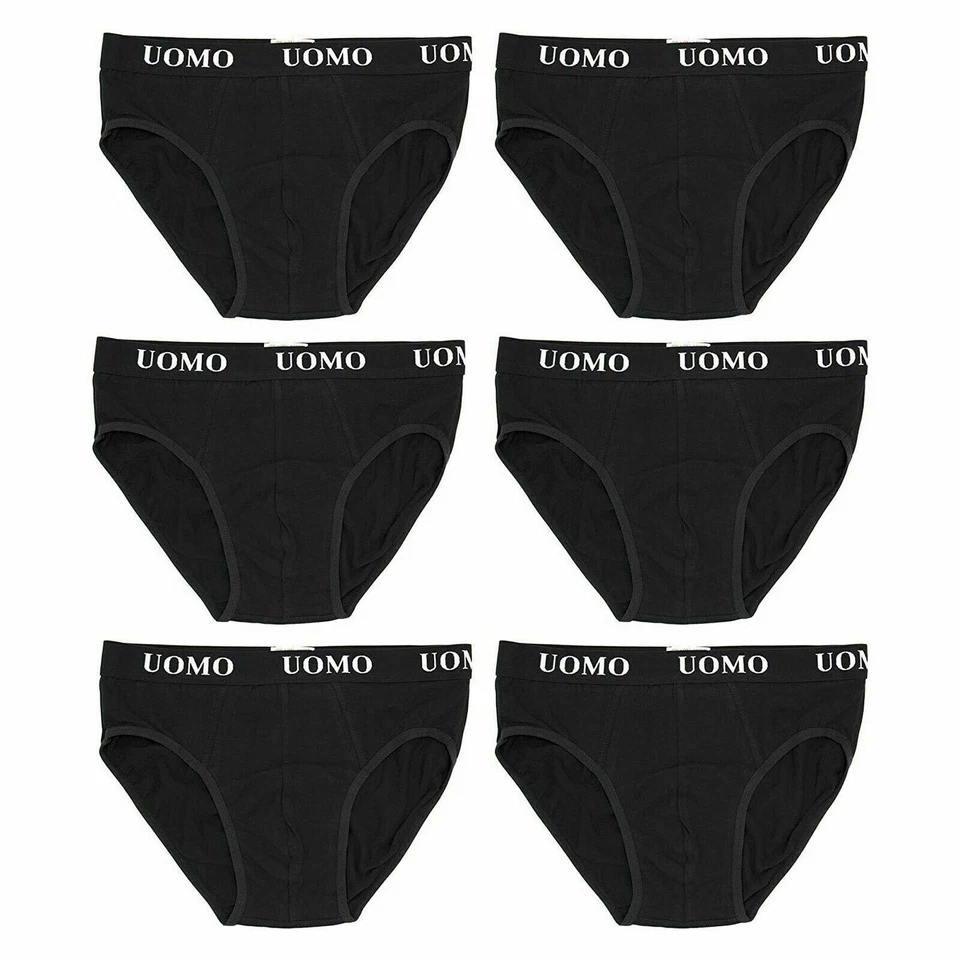 Set 12 Pezzi Slip Uomo Mutande Cotone Elasticizzato Intimo Nero Grigio Blu VEQUE - Immagine 4 di 4