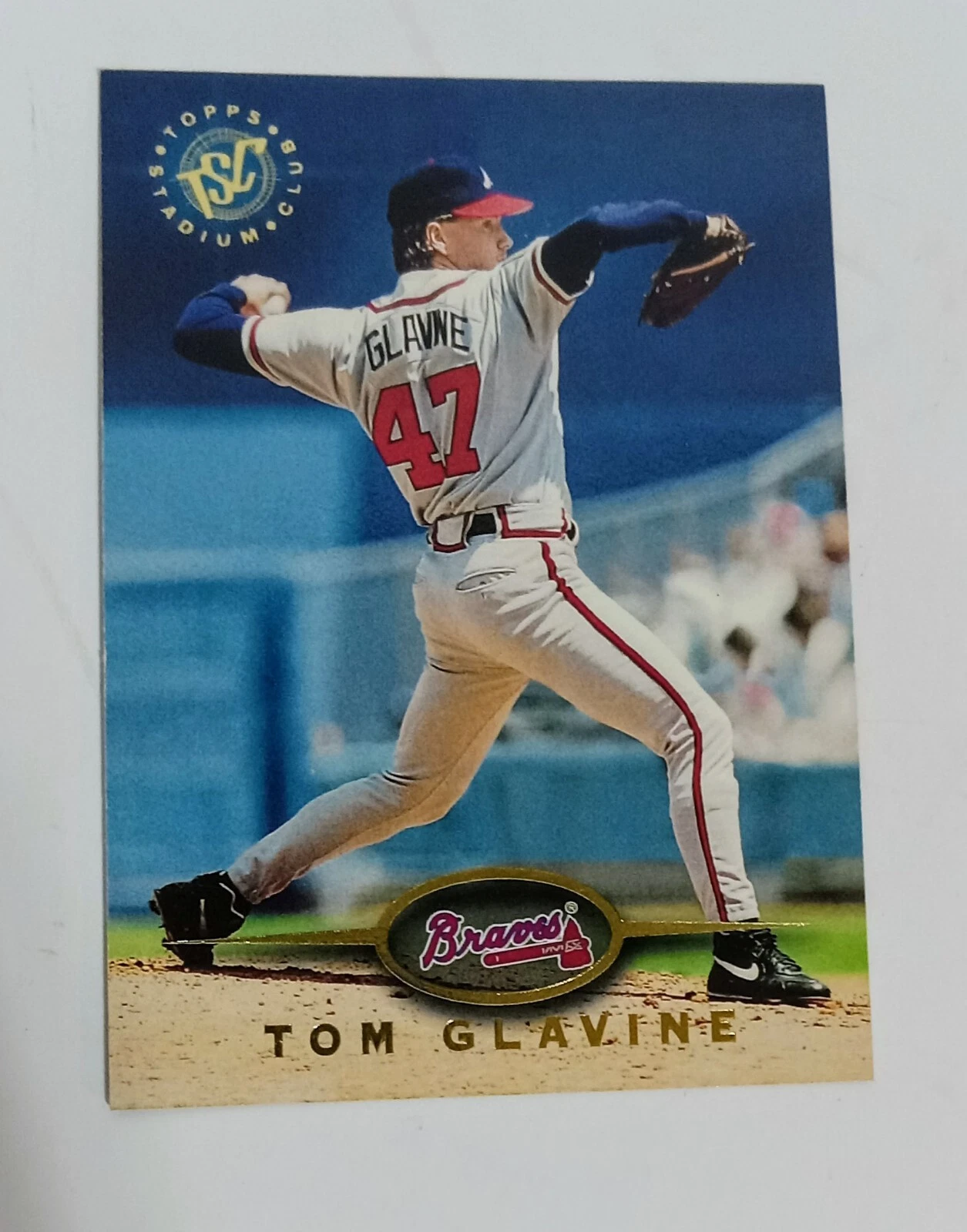 Tom Glavine trading card