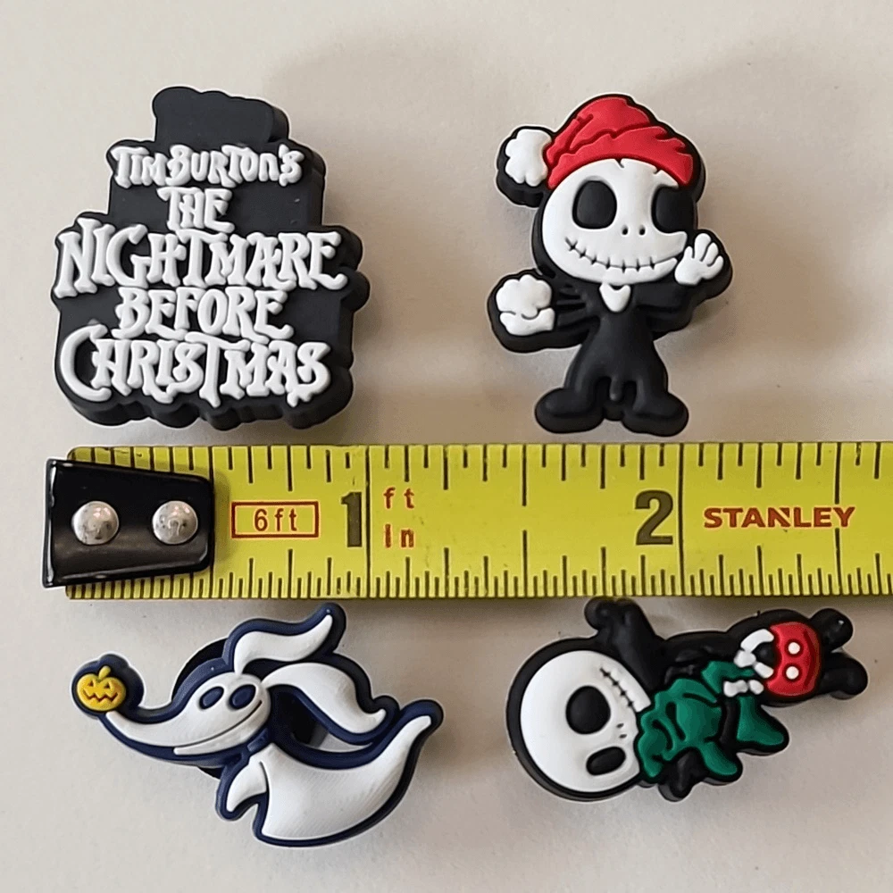 NEW * Nightmare Before Christmas Jack Skellington 4-pc Shoe Jewelry Croc  Charms